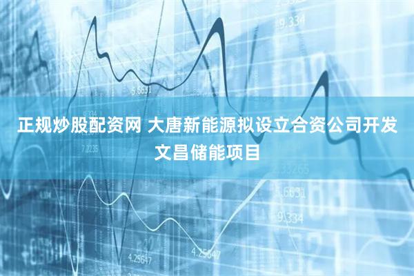 正规炒股配资网 大唐新能源拟设立合资公司开发文昌储能项目