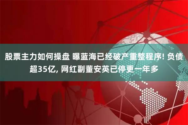股票主力如何操盘 曝蓝海已经破产重整程序! 负债超35亿, 网红副董安英已停更一年多