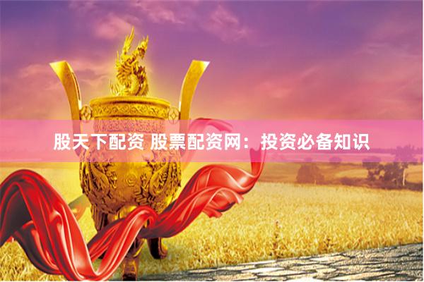 股天下配资 股票配资网：投资必备知识